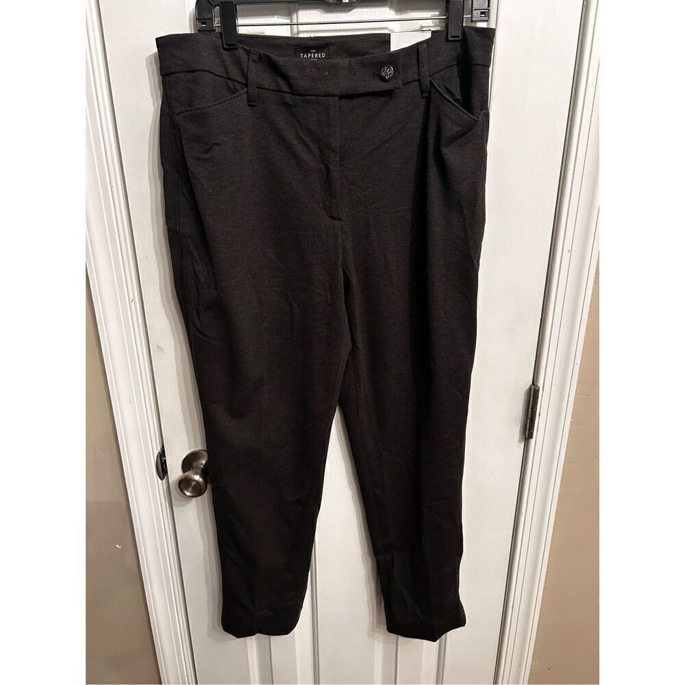 White House Black Market Stretchy Gray Tapered Ankle Pants Size 12 Work Pants Nw